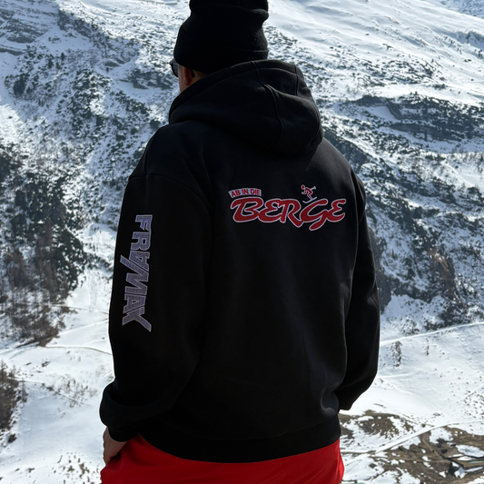 FLUFFY HOODIE schwarz – Ab in die Berge