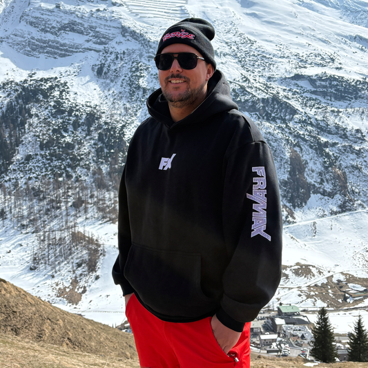 FLUFFY HOODIE schwarz – Ab in die Berge