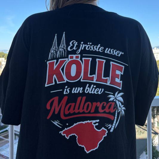OVERSIZED SHIRT SCHWARZ – „Et jrösste usser KÖLLE is un bliev Mallorca“